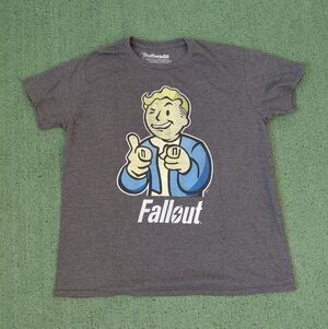 Bethesda Fallout Videogame TV Show Gray T Shirt Sz Large